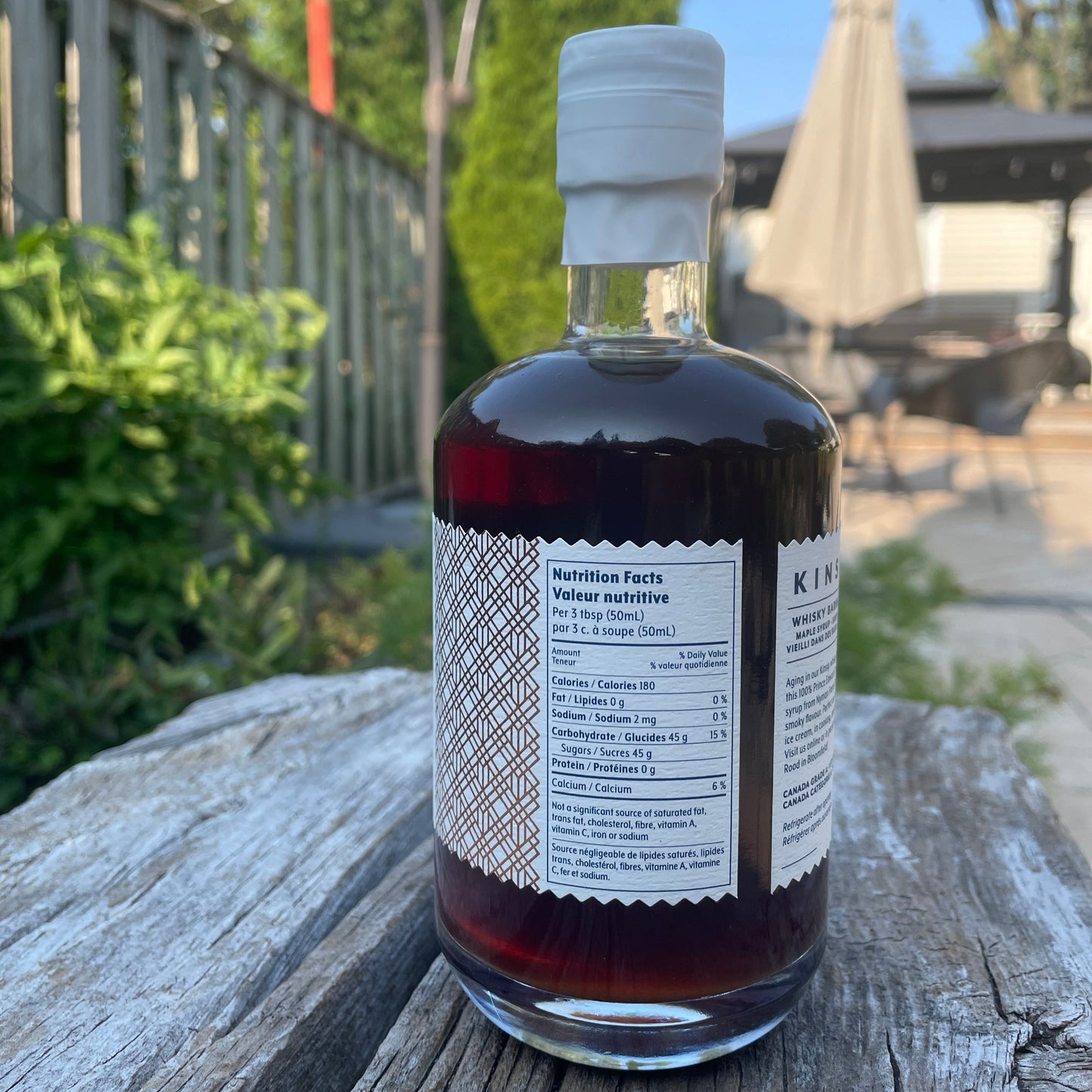 Whiskey Barrel Aged Maple Syrup