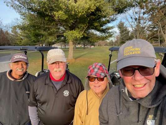 Here I am at Warkworth Golf Club with my three buddies playing our last game in the 2025 golf season.
