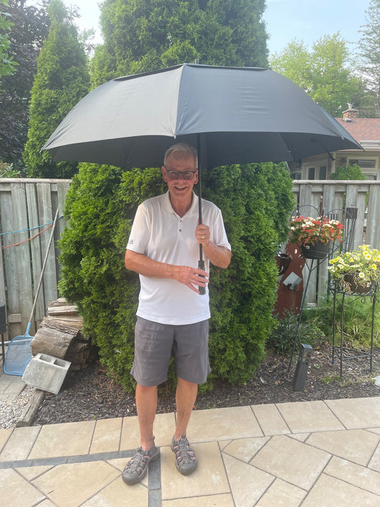 Black Oversized Golf Umbrella – 65" Canopy