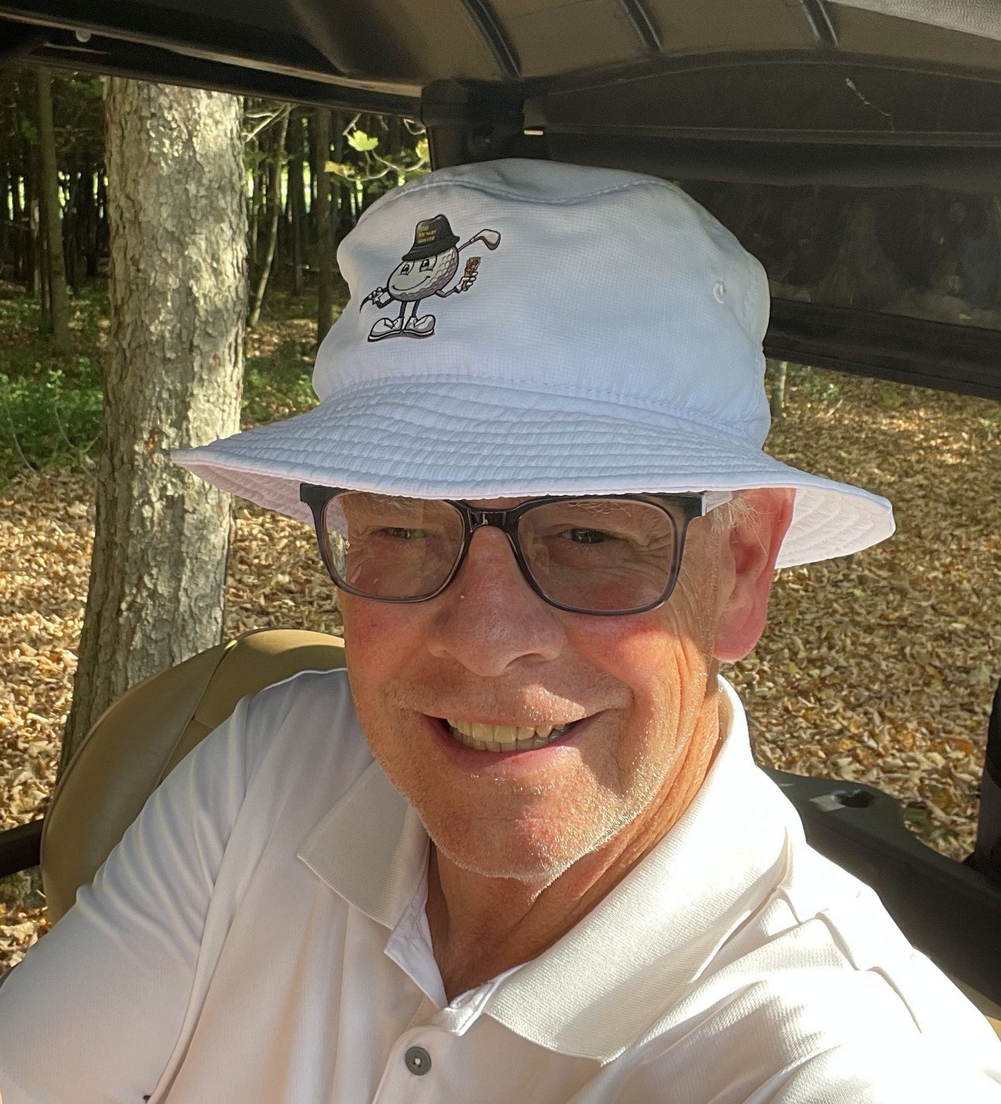 White, Moisture Wicking, Bucket Hat